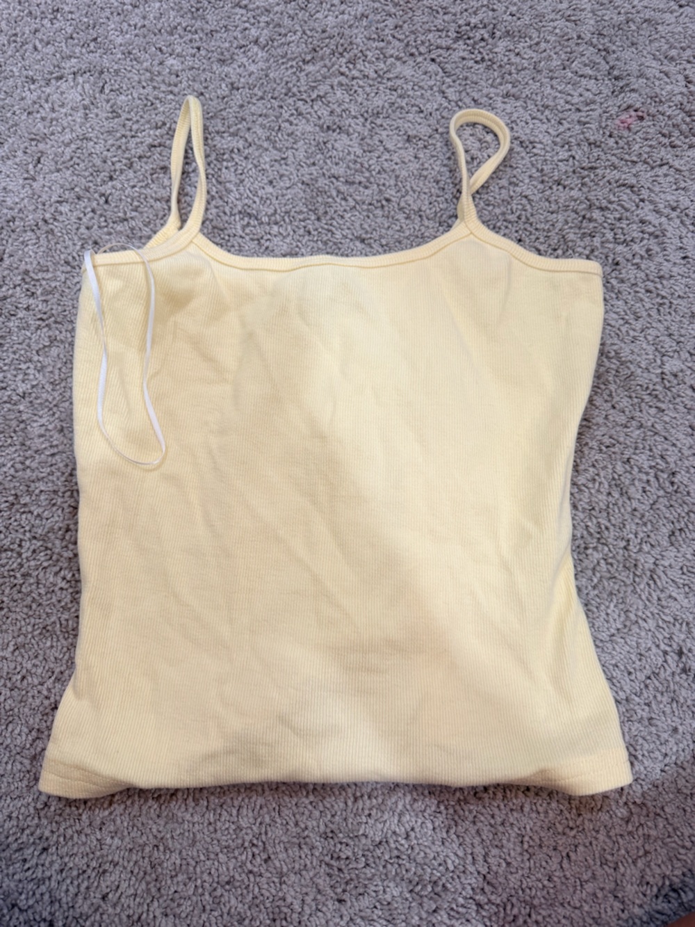Princess Polly Pale Yellow Ribbed Tank - Picture 2 of 2